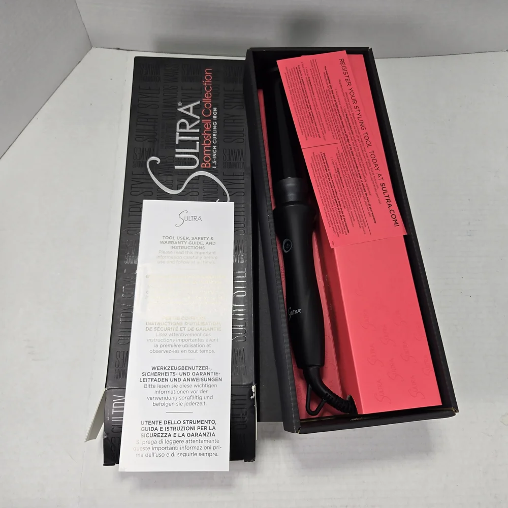 Sultra Bombshell Collection 1.5 Inch Black Curling Iron - Picture 2 of 4